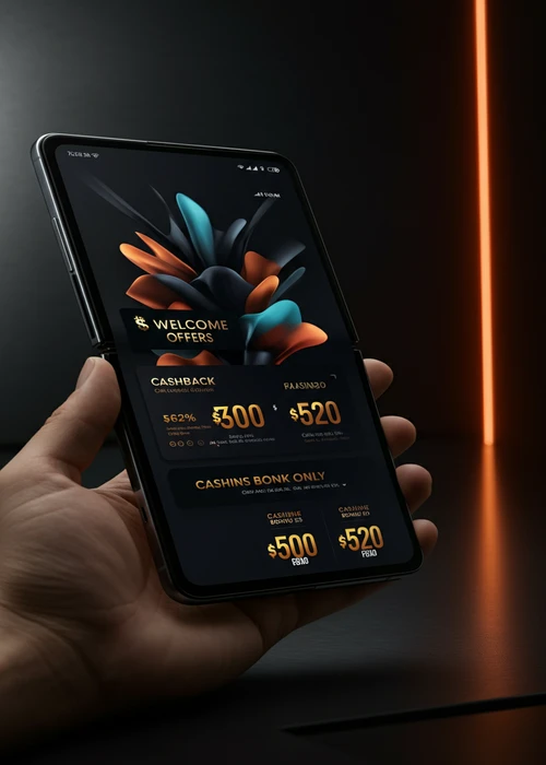 Interface des Golden Panda Casinos, die eine Promotionsseite mit Willkommensboni, Freispielen und Cashback-Angeboten für Online-Spieler anzeigt.